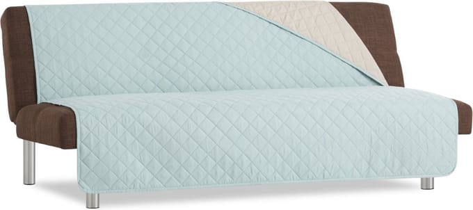 Duo Click Clack - Bankbeschermer zonder armleuningen - 190cm breed - Mint - Twee kanten te gebruiken