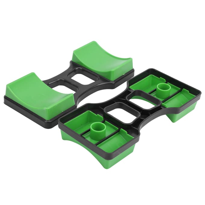 1 Paar Home Dumbbell Frame Standaard Voorkom Rollen Dumbbell Rek Houder 100KG Draagvermogen L black