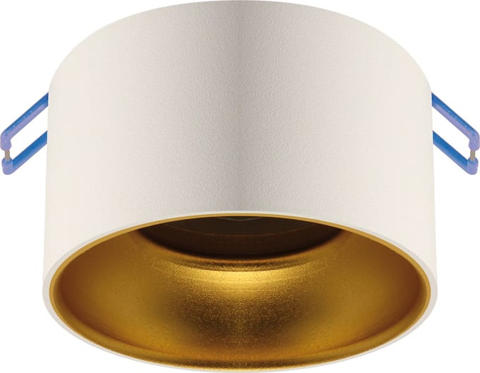PANAMA - inbouwspot Armatuur - Rond - Wit/Goud kleur - 85mm