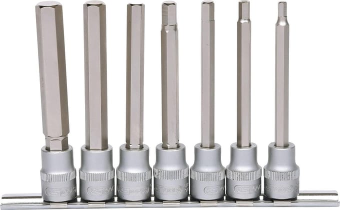 3/8" Langwerpige Inbussleutel Set 7-delig - Binnenzeskant Bit Dopsleutel
