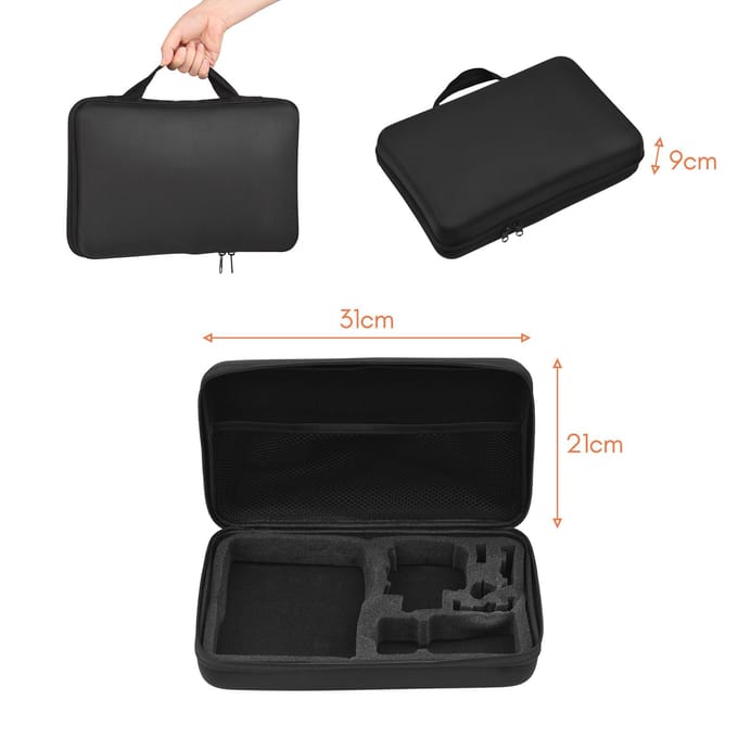 Andoer Kit d'accessoires pour caméra d'action ensemble d'accessoires pour caméra de sport avec boîtier étanche en Silicone noir