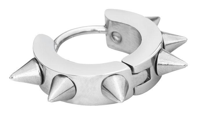 etnox Spikes Unisex Oorbel - zilverkleurig - Standard