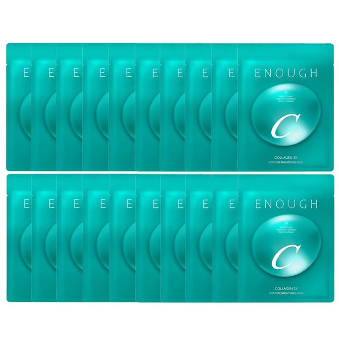 Masque Visage Hydratant Éclaircissant Collagen 3X 25g × 10 Feuillets (3 Options) # 30 Sheets