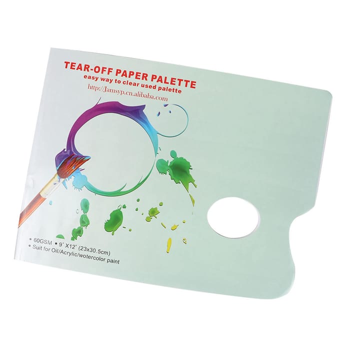 A4 Afscheurpalet 30 Vel voor Aquarel Olieverf Gouache Kunstenaarsbenodigdheden white