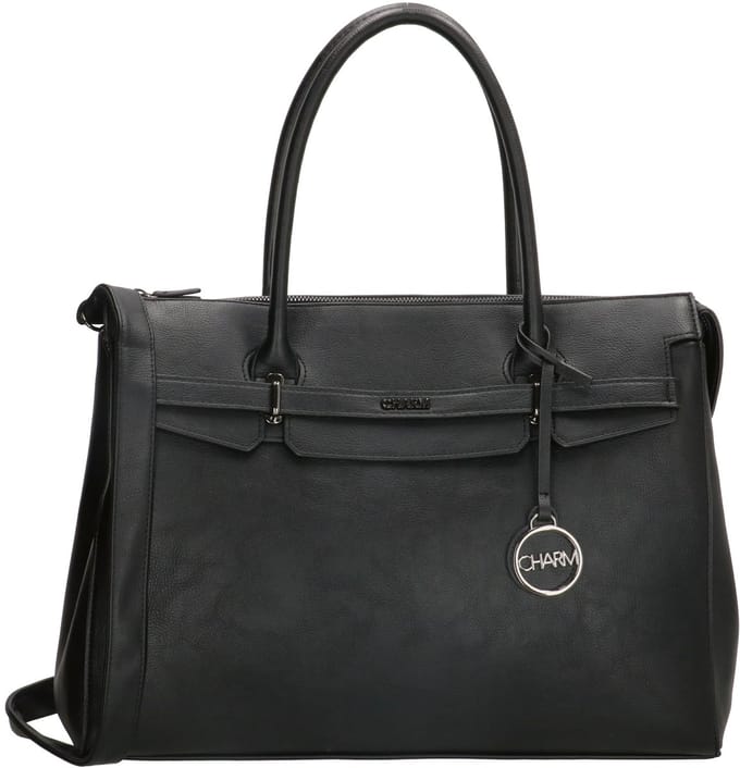 Charm London Bromley Laptoptas 15,6 inch (34.5x19.4 cm) - Zwart
