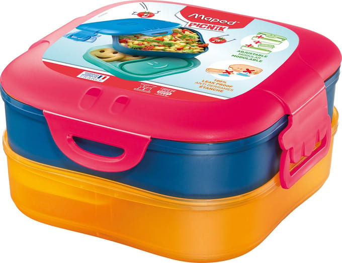 Maped Picnik Kids collection Lunch box 3-in-1. BPA free. Dishwasher safe