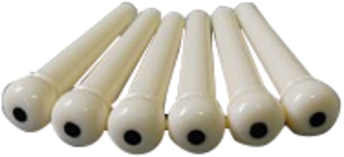 Göldo Acoustic Bridge Pins 1 Set met zwartem Dot - Gitaaronderdeel