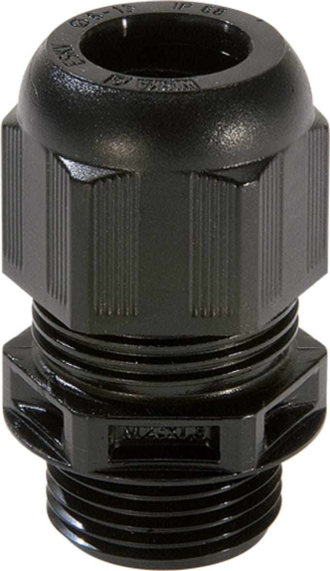 Wiska ESKV20 Wartel + Moer -M20 - Zwart - 1 stuks
