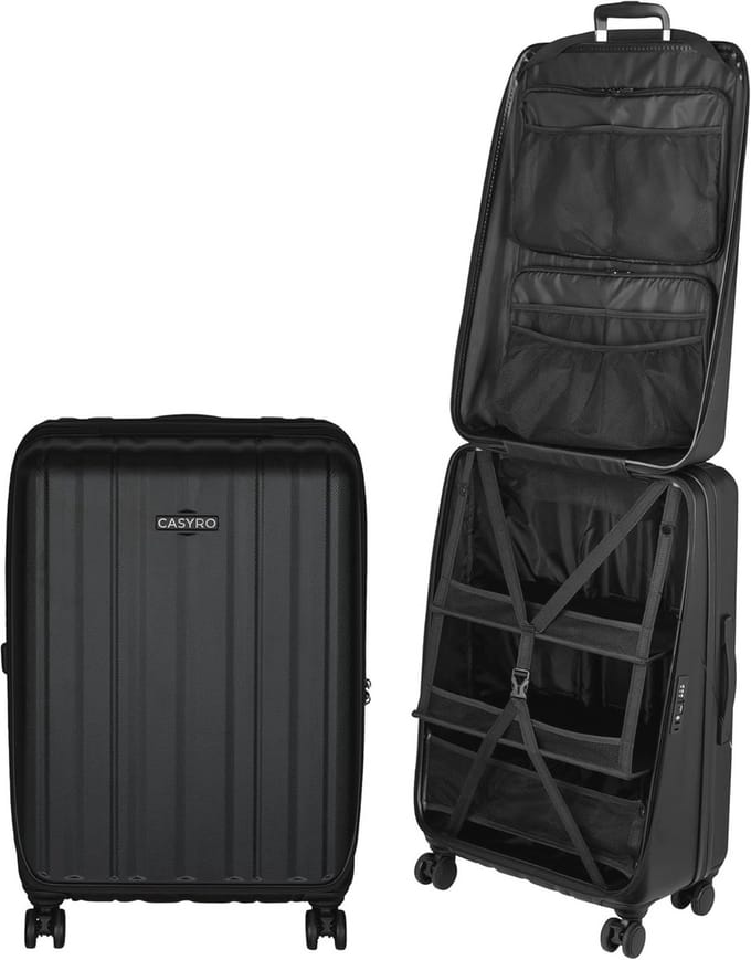 Openklapbare Koffer - Harde Trolley met 4 Wielen en 120L Capaciteit - Ideaal als Kledingkast