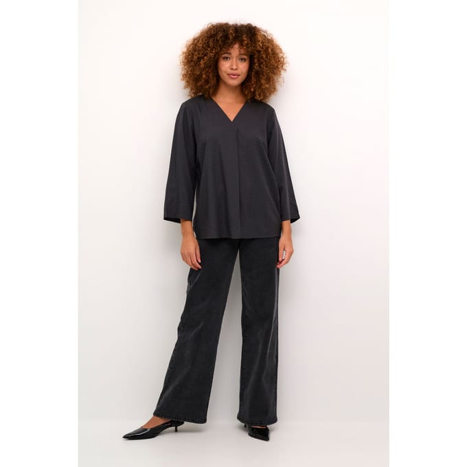 Blouse met lange mouwen Regular fit Black Oyster