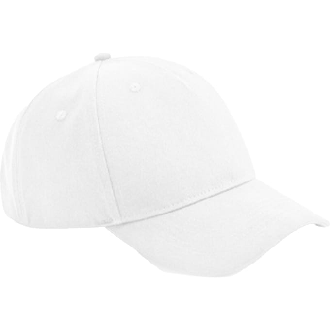 Beechfield EarthAware Klassieke Organic Cotton 5 Panel Baseball Cap (Wit)