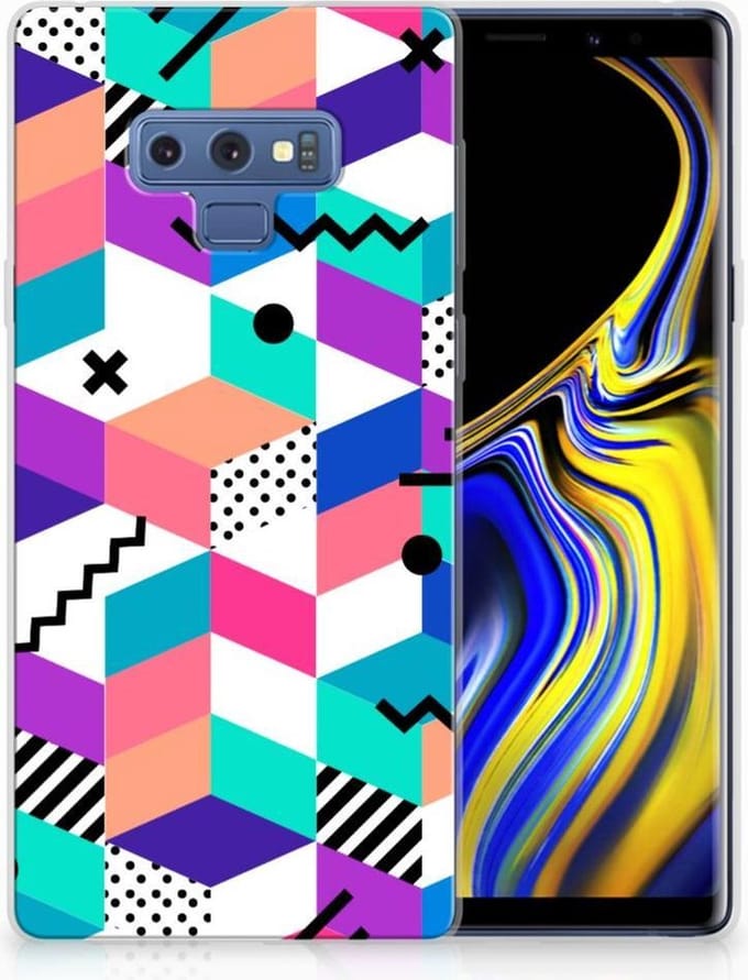 Samsung Galaxy Note 9 TPU Hoesje Blokken Kleurrijk