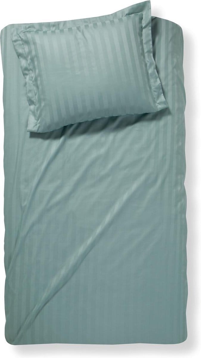 Damai - Linea - Dekbedovertrek - 140x200/220 cm - Eenpersoons - Groen + 1 kussensloop 60x70
