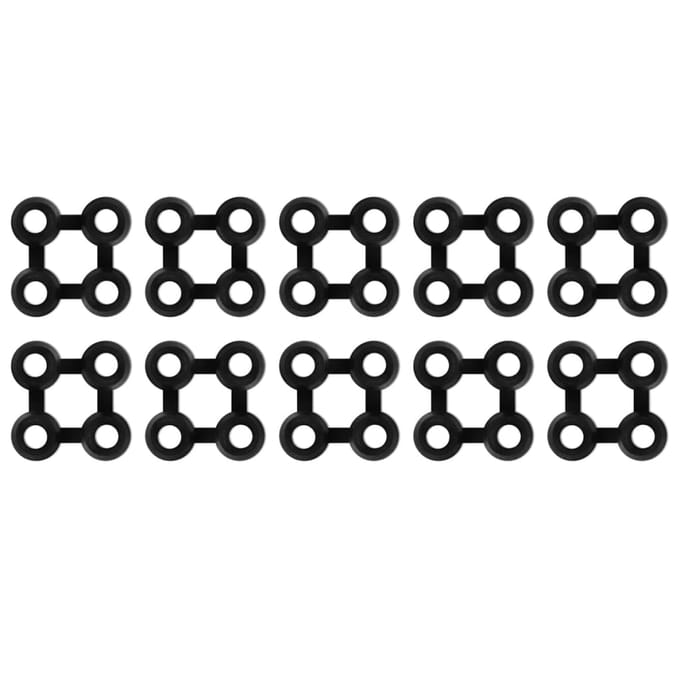 vidaXL Matverbinders 10 st rubber zwart