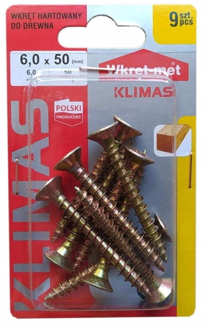 Wkręt-met Serie - Gehard Houten Schroeven - 6x50mm - 9st - PZ3