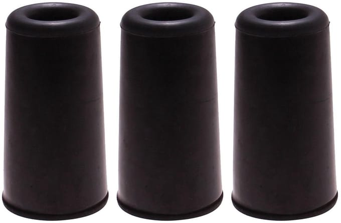 Deurbuffer / deurstopper - 3x - zwart - rubber - 75 x 40 mm - deurstop