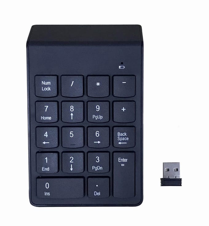 Gembird Draadloos Numeriek Toetsenbord - Batterij Inbegrepen - Compact Wireless Design