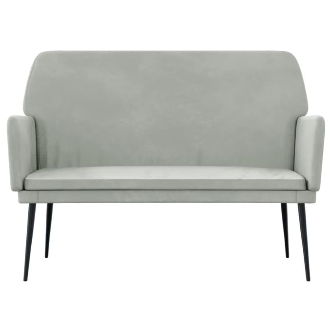 vidaXL - Bankje - 108x79x79 - cm - fluweel - lichtgrijs