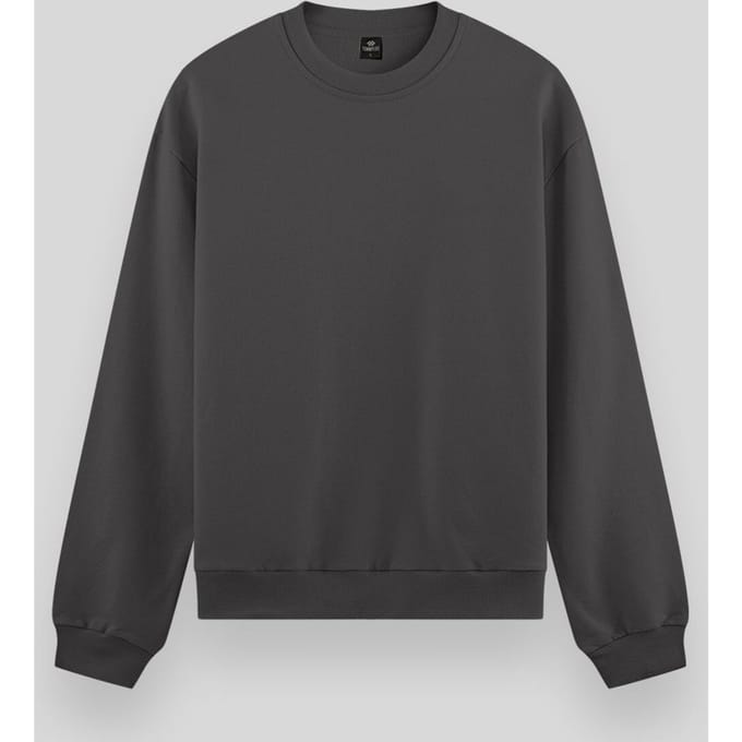 Heren Effen Rundhals Sweatshirt