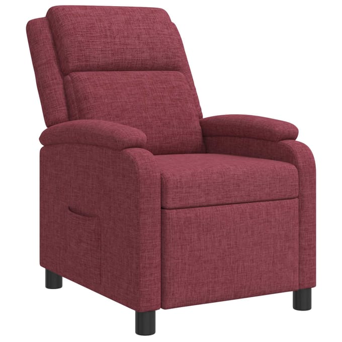 vidaXL - Recliner - Wijnrood - Stof