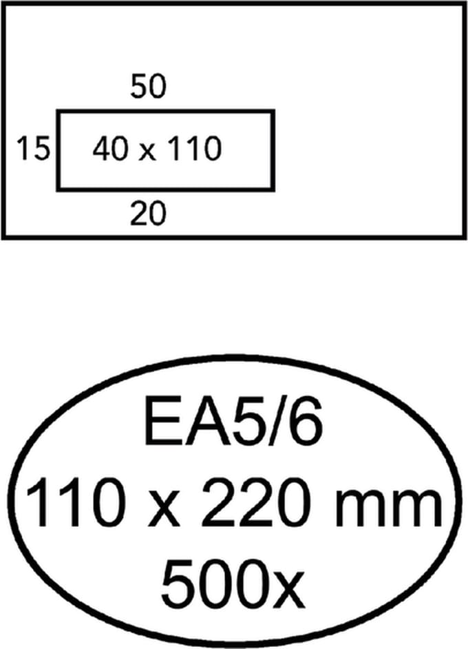 Envelop quantore venster ea5/6 vl45 zk 80 gr wit