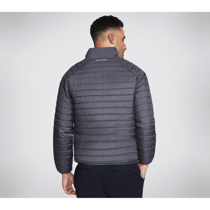 Skechers Performance Go Shield Altitude Reversible Jas Heren Zwarte Pufferjack