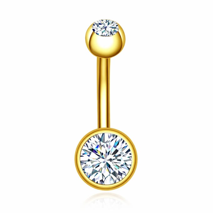 Chirurgisch Edelstaal Navelpiercing - Zirkonia