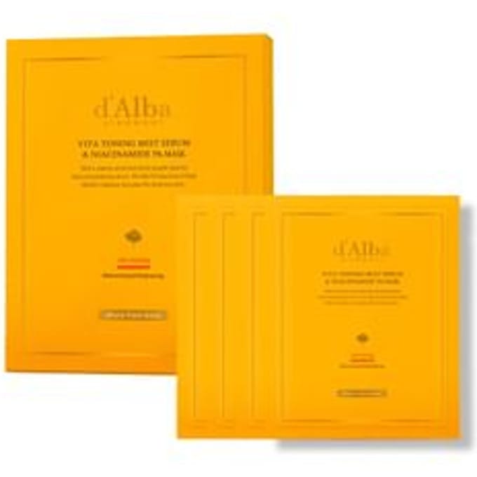 d'Alba - Vita Toning Mist Serum & Niacinamide 5% Mask Set 28g x 4 sheets