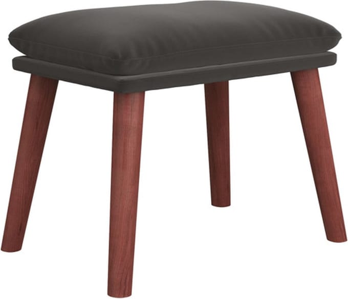 vidaXL - Voetenbank - 45x29,5x35 - cm - fluweel - donkergrijs