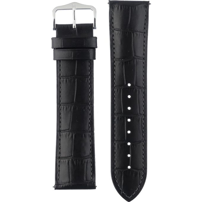 HIRSCH DUKE XL BLACK CALF 24/22MM 01028250-2-24