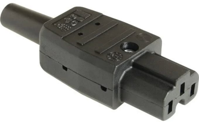 Universeel Stekker CEE 16A zwart Apparaat stekker I00073