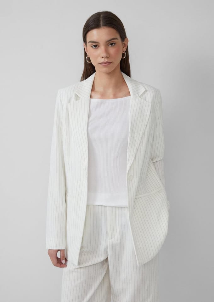 Q/S designed by - Vest - Maat S - Vrouwen - 03J0 WHITE - voering