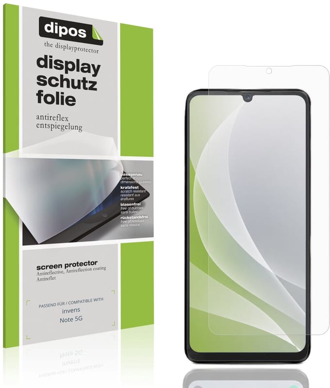 dipos – 4x Matte Beschermfolie geschikt voor invens Note 5G | Krasbestendige & antireflecterende Screenprotector Ultra-Thin