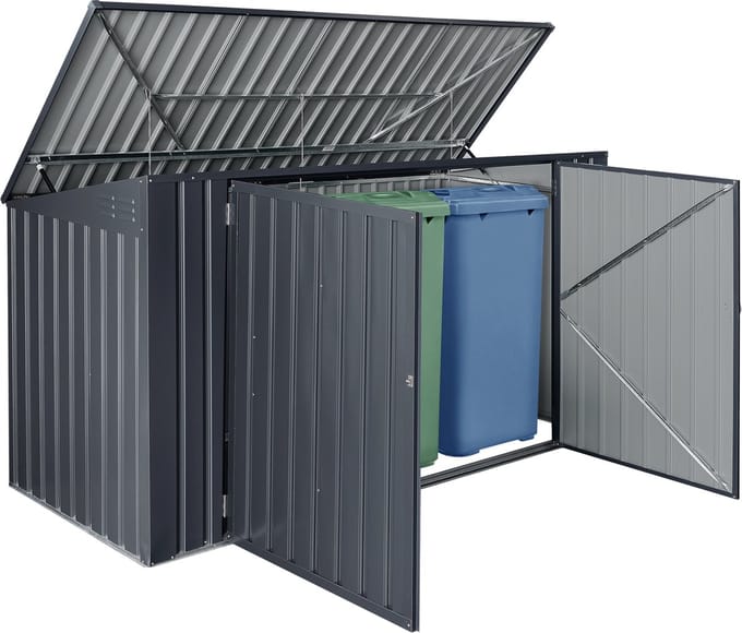 Containerombouw Grebin donkergrijs 112-131x237x101 cm