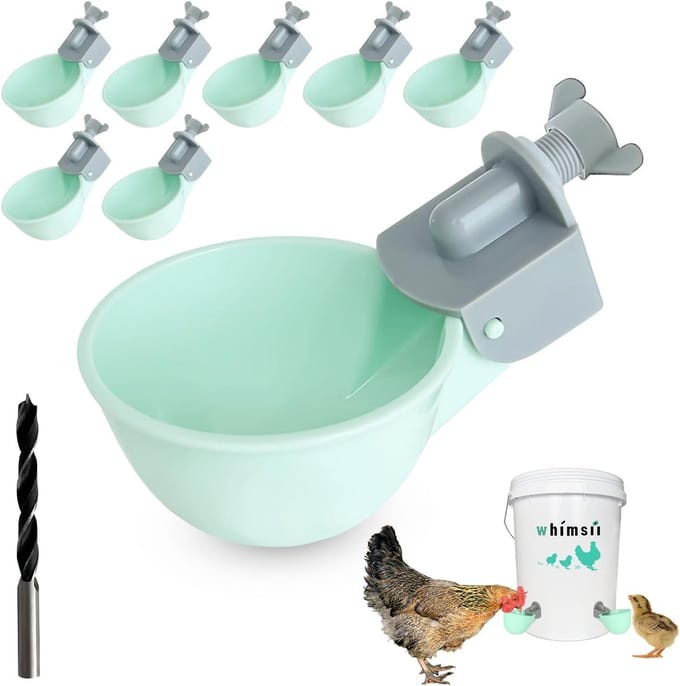 SolidKeus - Kippen Drinkcups (8 Stuks) met Antilek Systeem