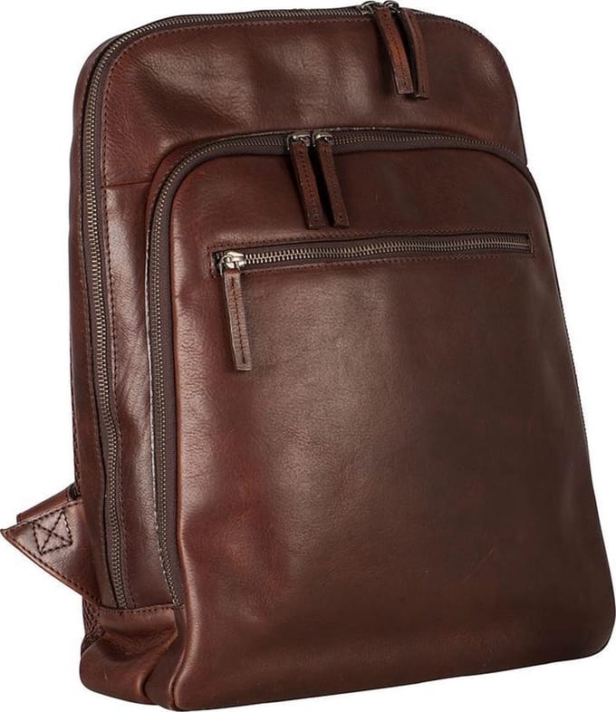 Leonhard Heyden Roma business rugzak 13 inch - Bruin