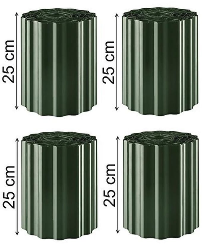 Gazonrand 36m Groen met 25cm Hoogte - Tuinpalissade voor Perfecte Scheiding