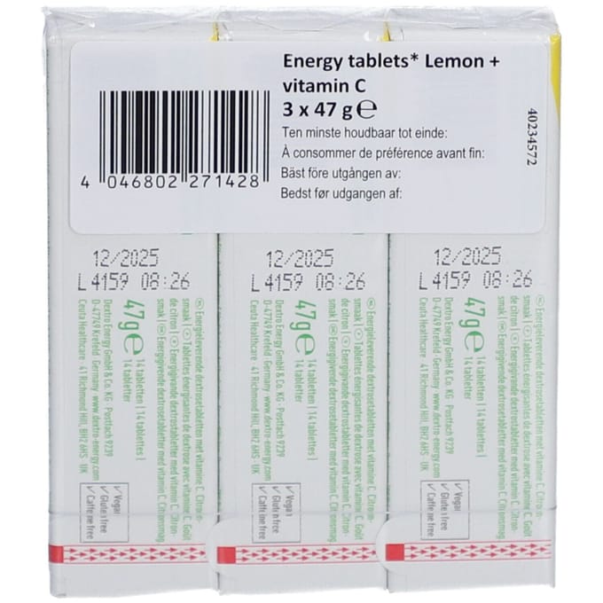 Dextro Energy Citroen + Vitamine C 3x47 Tabletjes