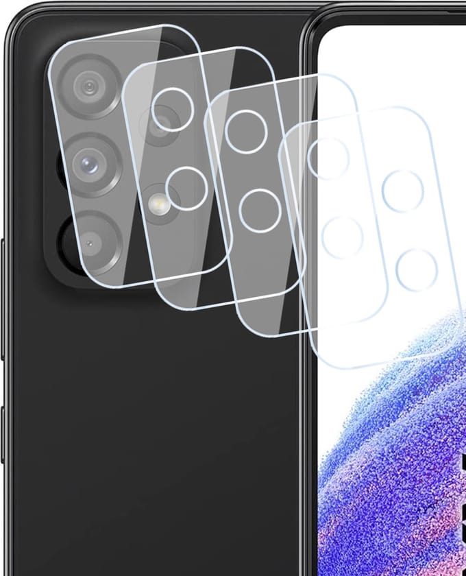 Camera Screenprotector geschikt voor Samsung Galaxy A53 - Gehard Glas Beschermglas Tempered Glass Screen Protector - 4 Stuks