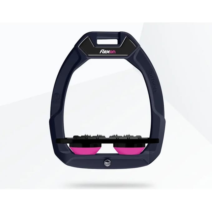 Veiligheidsstijgbeugels Plat Ultra Grip Marine/Zwart/Roze Flex-On Safe-On