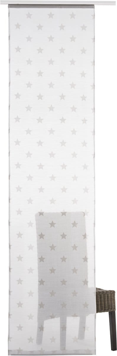 Elbersdrucke Schuifgordijn Star Allover 245x60 cm wit transparant