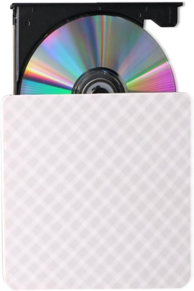 Externe DVD Brander - CD-Schrijver Optische Drive - Bestanden Archiveren - USB 3.0 Interface - 24x Snelheid - Wit