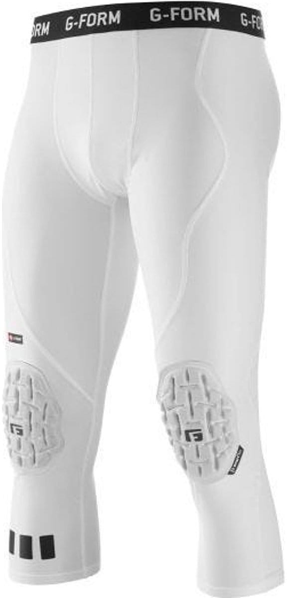 G-Form Pro 3/4 Compressie Broek Met Pads Heren - Wit | Maat: L