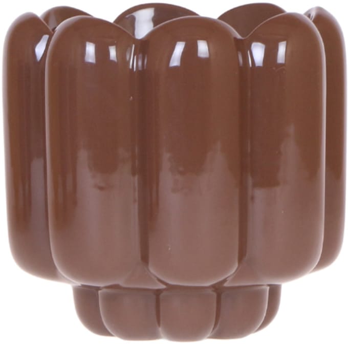 Kolibri Home | Retro Shine sierpot - Brown - Ø12cm