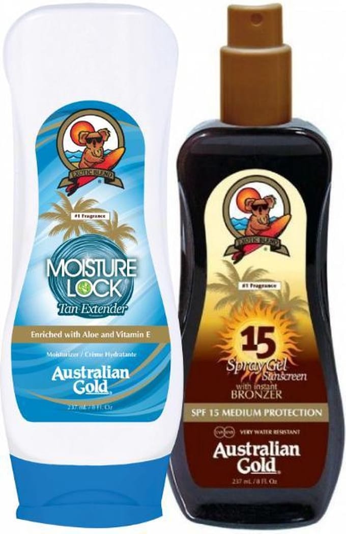 Australian Gold  SET SPF15 + BRONZER +  Moisture Lock