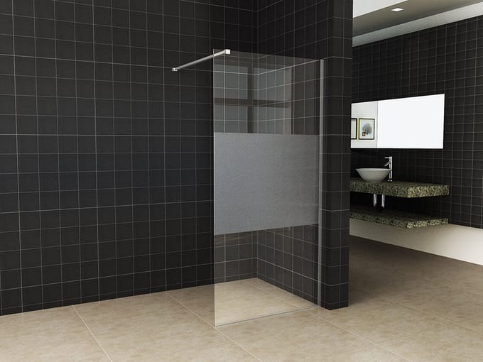 Klea Glasplaat 1200x2000mm Antikalk 8mm Veiligheidsglas Gedeeltelijk Matglas