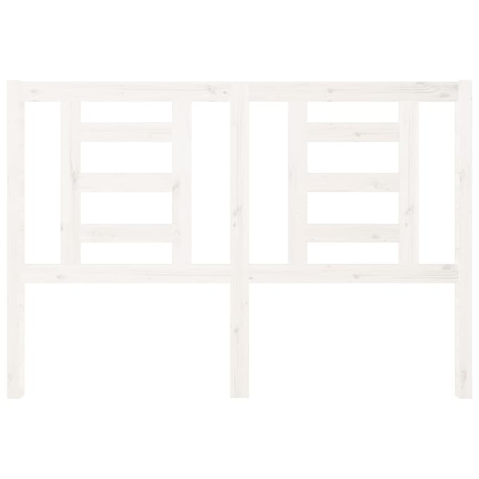 vidaXL - Hoofdbord - 126x4x100 - cm - massief - grenenhout - wit