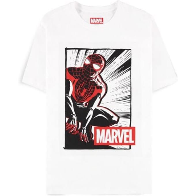 Spider-Man T-shirt - Marvel Logo - S tot XXL - voor Mannen - wit