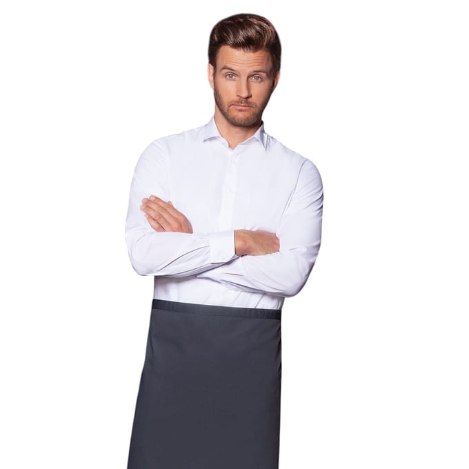 Karlowsky Basic Bistro Contrast Schort (Antraciet)