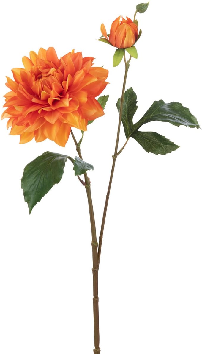 J-Line bloem Dahlia Elise - kunststof - oranje
